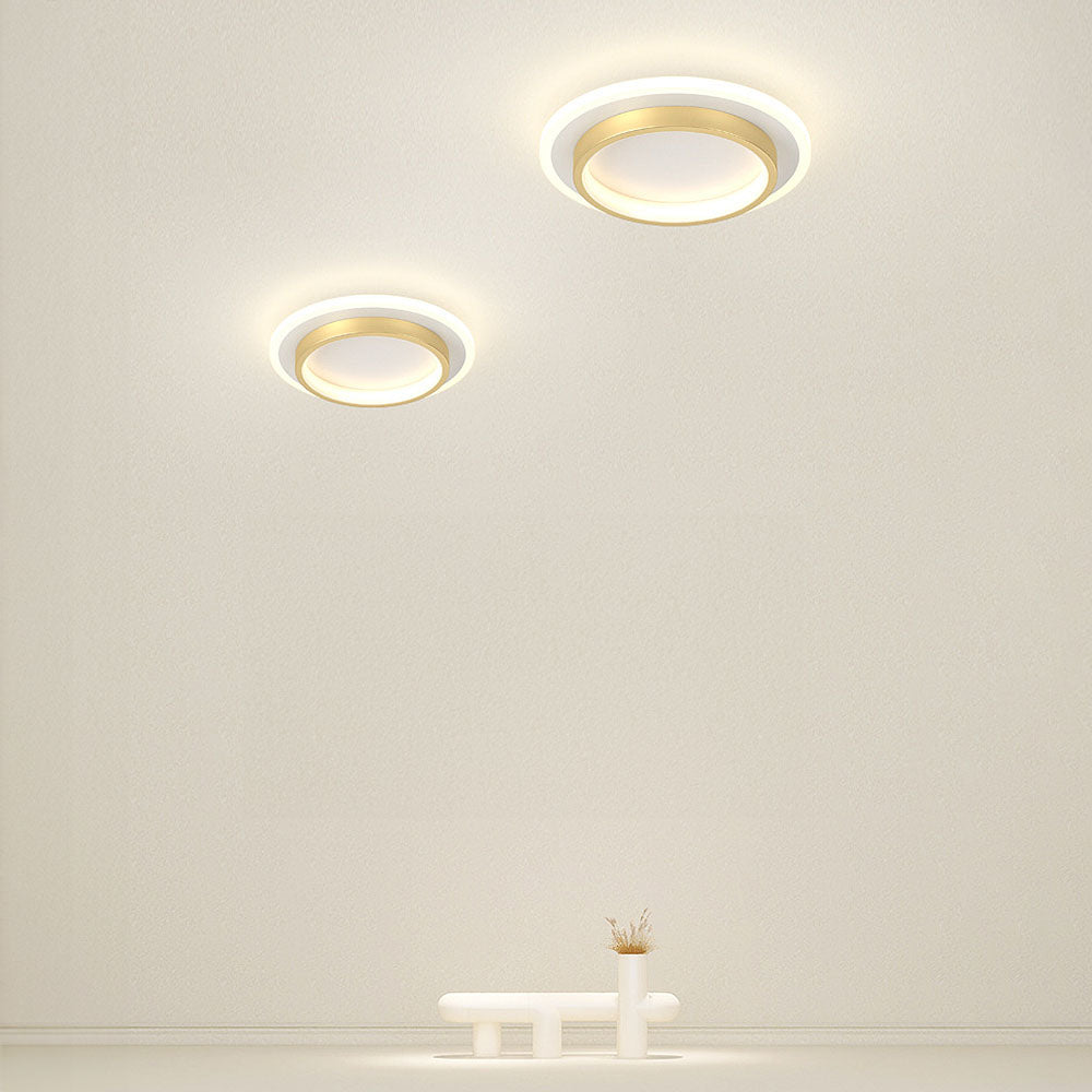 Metrona – Llum de sostre LED rodona – Metall i acrílic per a passadís i sala d'estar