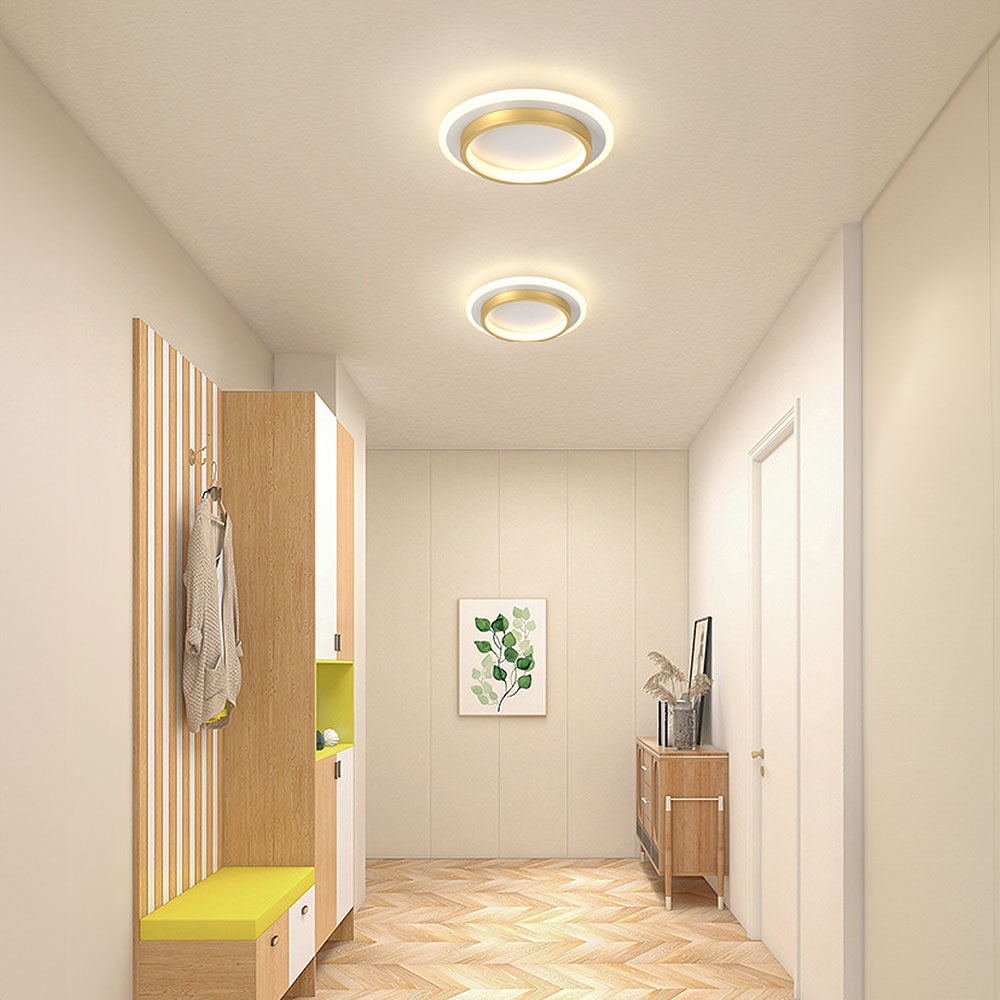 Metrona – Llum de sostre LED rodona – Metall i acrílic per a passadís i sala d'estar
