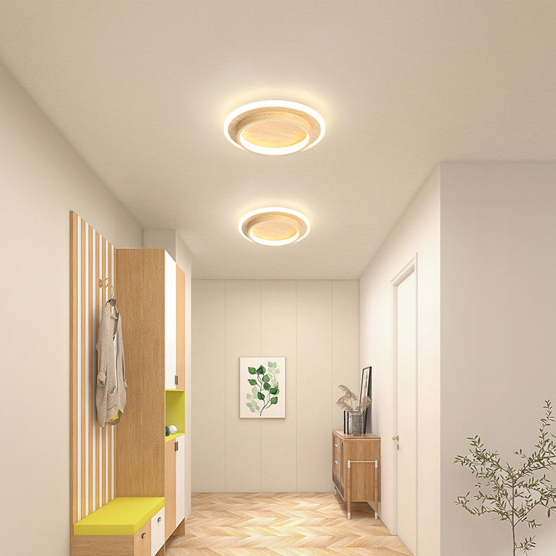 Metrona – Llum de sostre LED rodona – Metall i acrílic per a passadís i sala d'estar