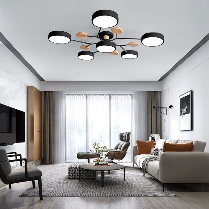 Lumaro – Làmpada de sostre LED rodona – Disseny modern per a sala d'estar