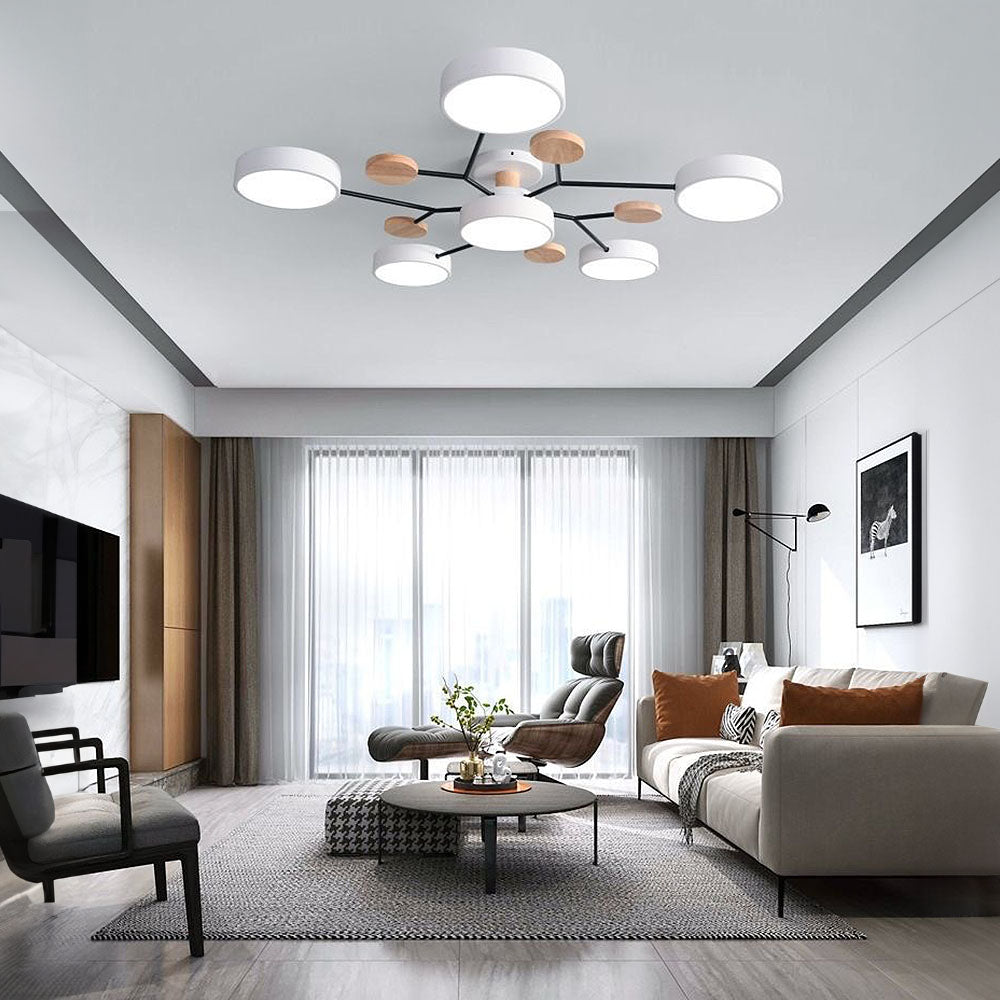 Lumaro – Làmpada de sostre LED rodona – Disseny modern per a sala d'estar