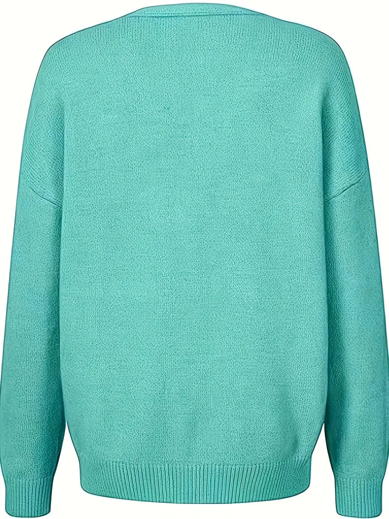 Dev Solid Hue Tallat Pullover de Punt - Moda Femenina Estilosa
