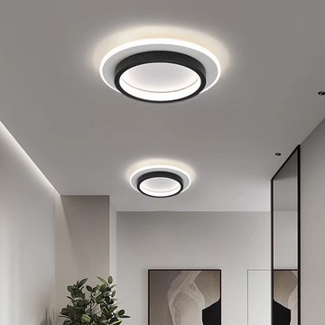 Metrona – Llum de sostre LED rodona – Metall i acrílic per a passadís i sala d'estar