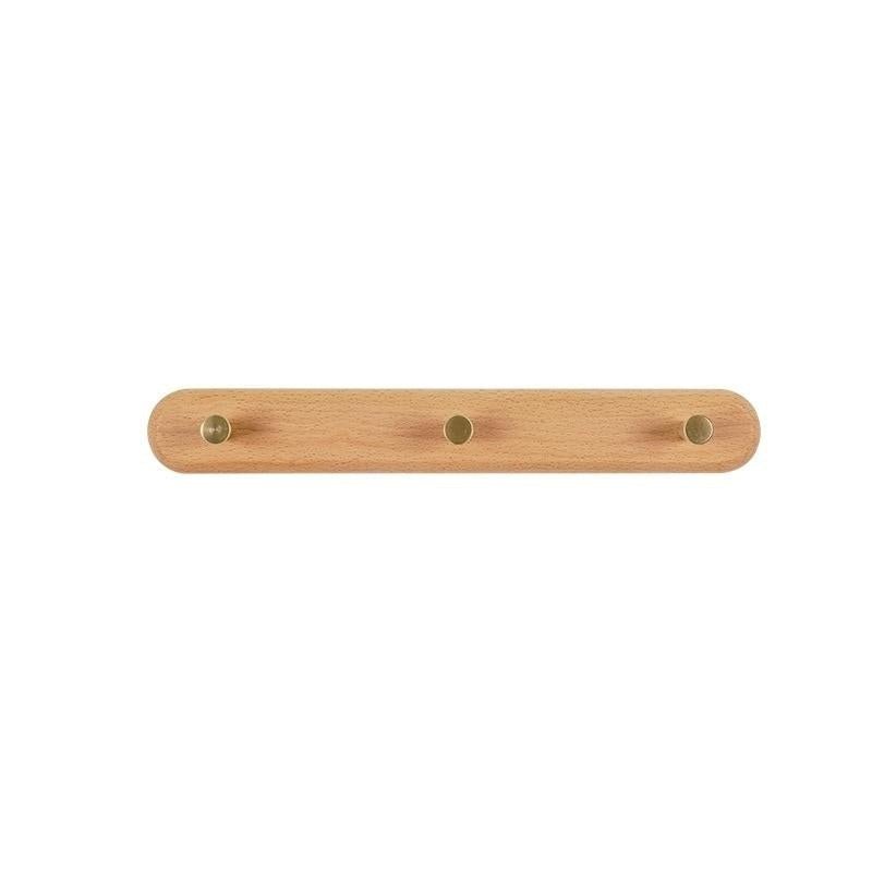 LignaHook – Houten Wandkapstok met Messing Haken – Moderne Woonopslag