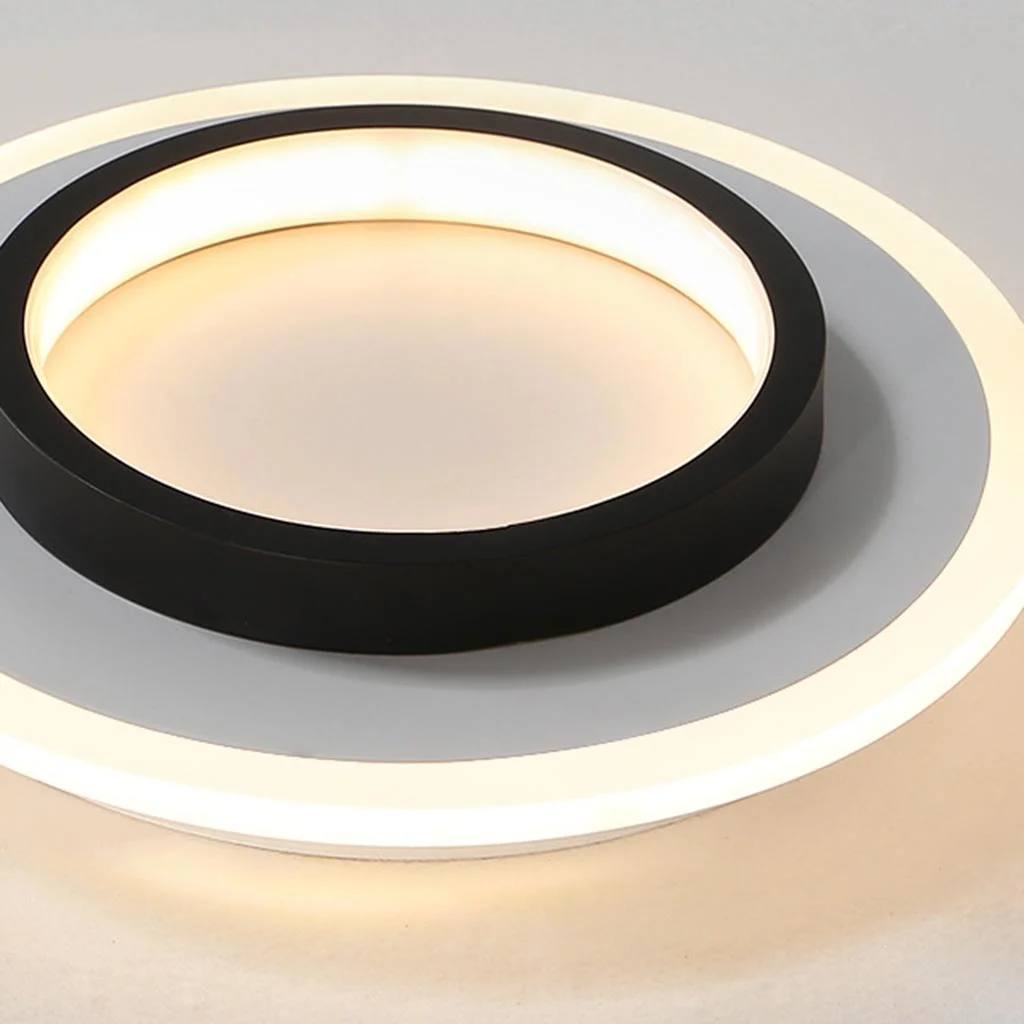 Metrona – Llum de sostre LED rodona – Metall i acrílic per a passadís i sala d'estar