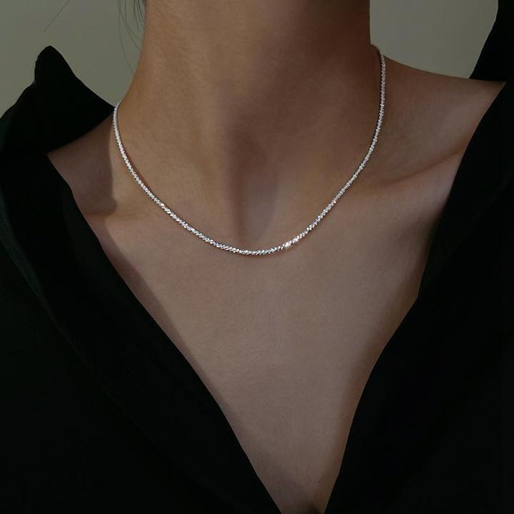 Celestine collaret doble de plata per a dones – look de capes elegant amb un subtil brillantor