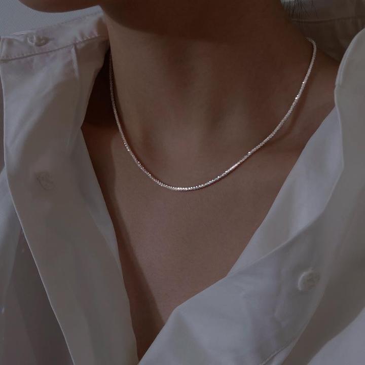 Celestine collaret doble de plata per a dones – look de capes elegant amb un subtil brillantor