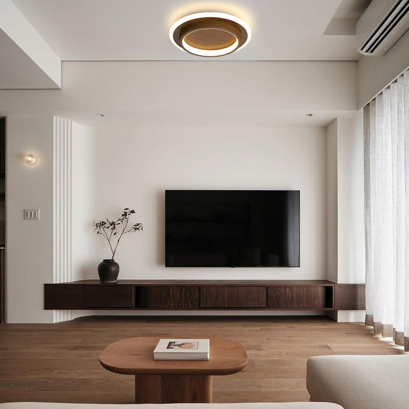 Metrona – Llum de sostre LED rodona – Metall i acrílic per a passadís i sala d'estar