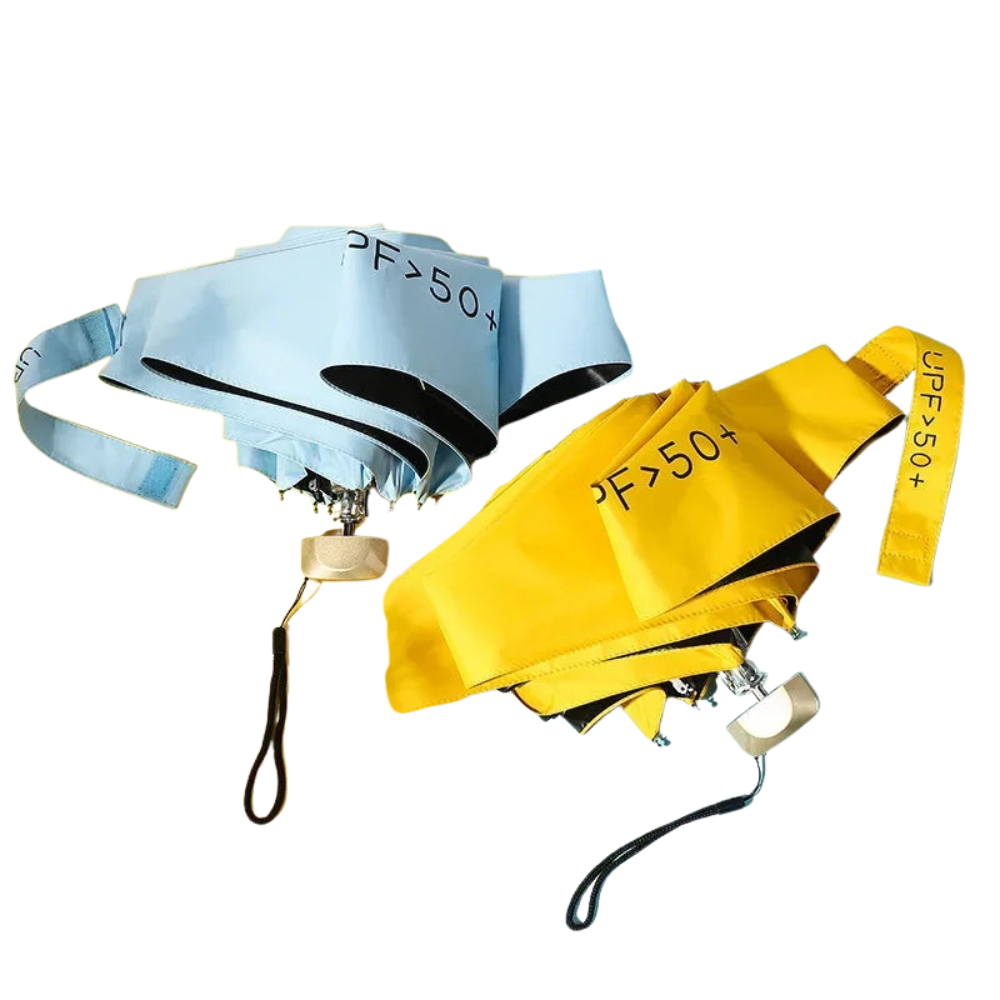 SkyShield – Mini paraugas tamaño de viaxe, protección UV e a proba de vento