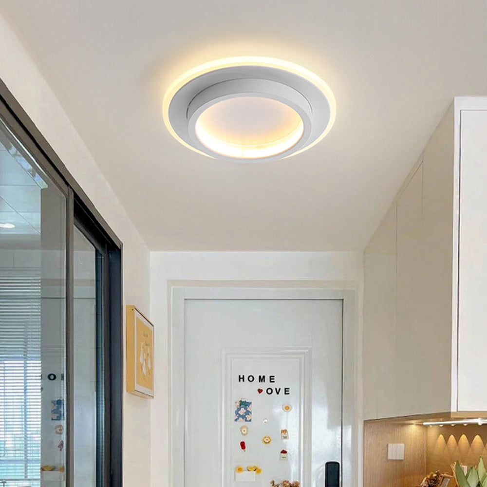 Metrona – Llum de sostre LED rodona – Metall i acrílic per a passadís i sala d'estar