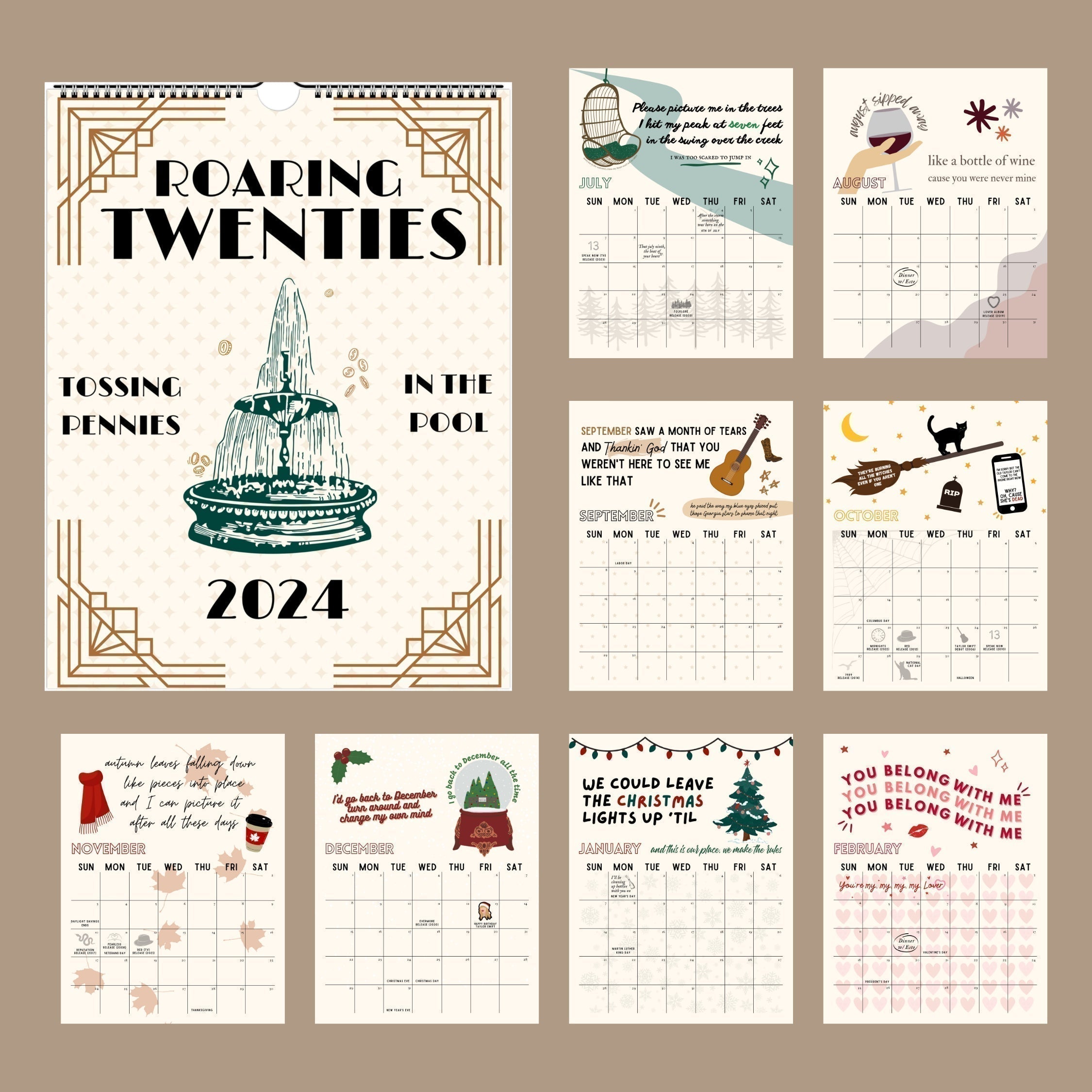 Calendario Melzano Taylor Swift