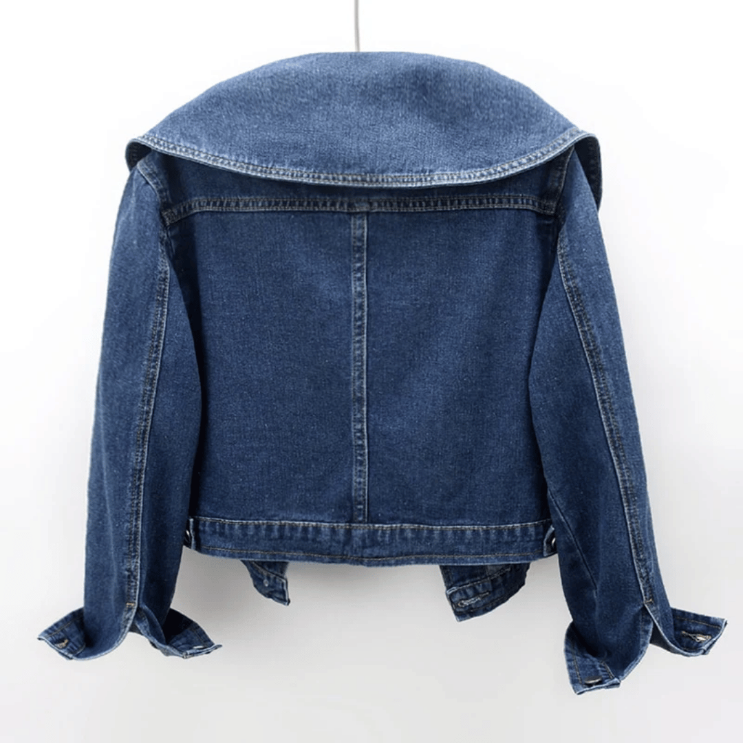 Anastacia Ludwig Jaqueta de Denim | Coll de Mariner Únic i Tancament de Botons Simple