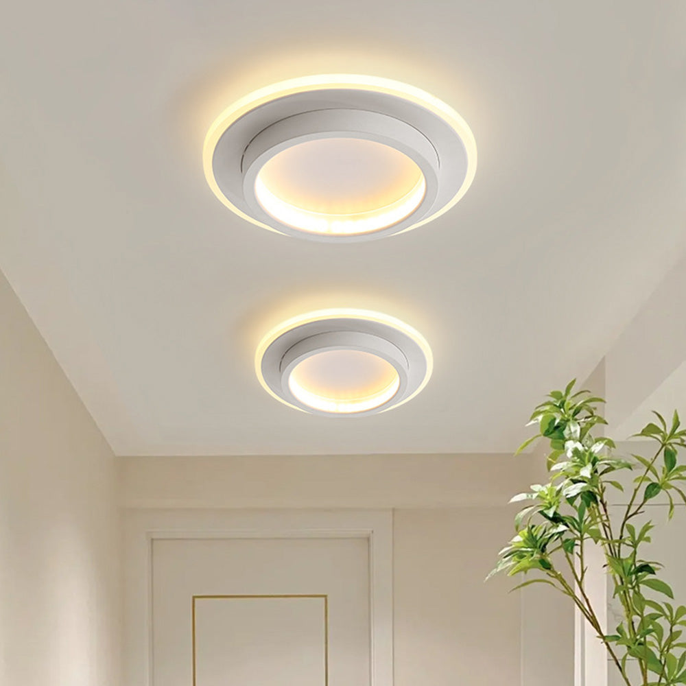 Metrona – Llum de sostre LED rodona – Metall i acrílic per a passadís i sala d'estar
