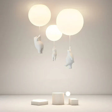 CloudBear Children's Lamp – Ceiling Lamp with Bear and Balloon Design