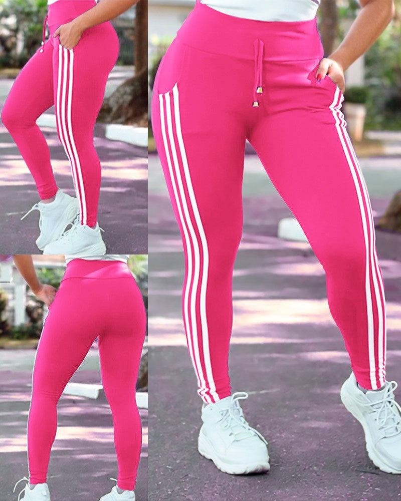 Melzano - Pantalón deportivo con cintura alta