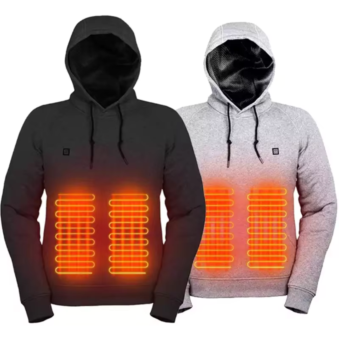 Sudadera con capucha calefactable - USB - Estilosa e quente para o inverno