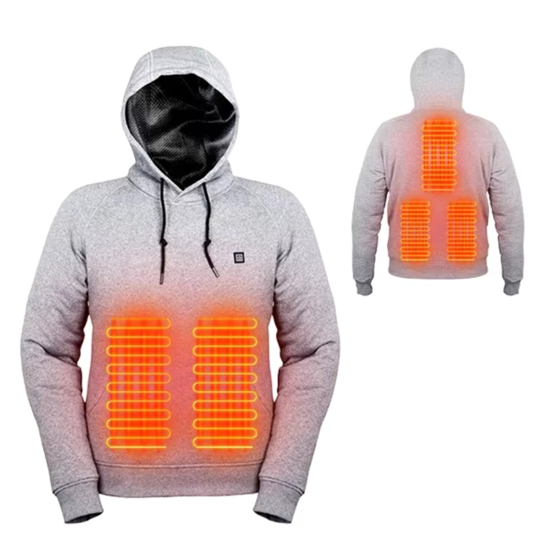 Sudadera con capucha calefactable - USB - Estilosa e quente para o inverno
