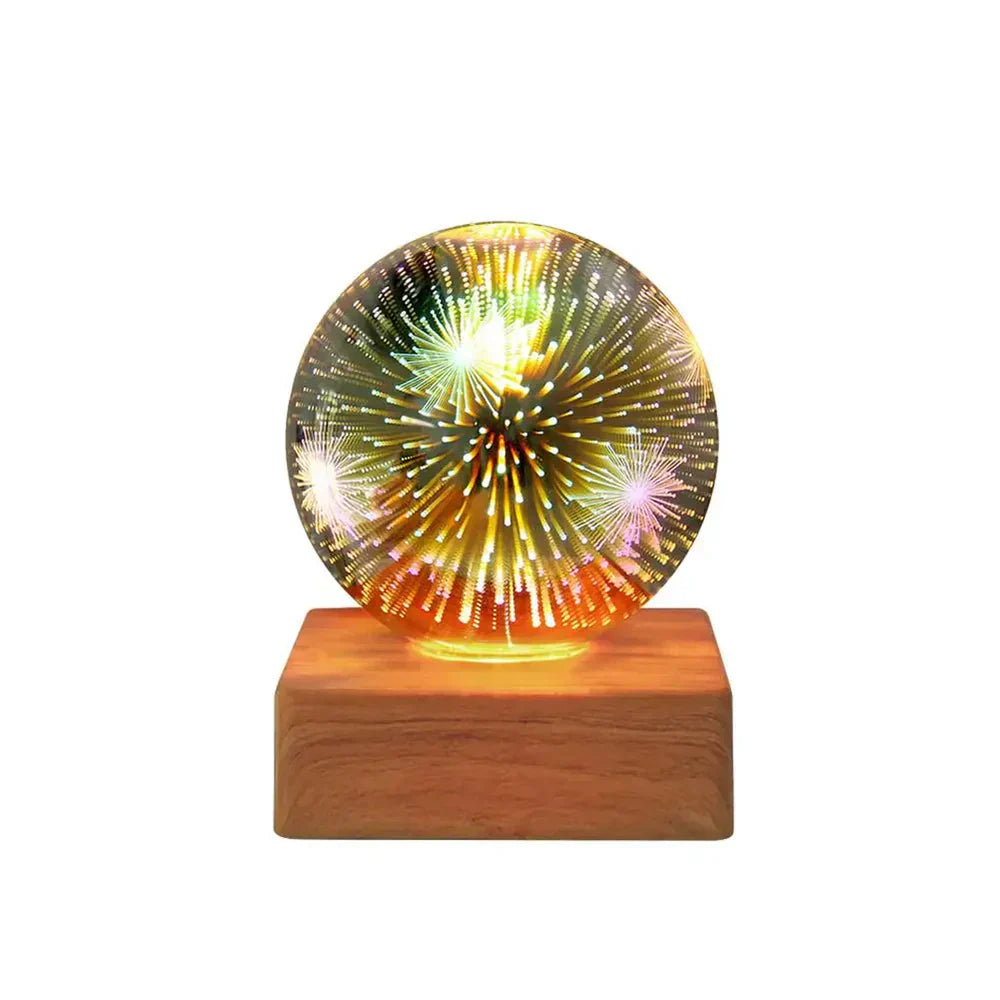 StarburstGlow Llum de bola de cristall amb efecte de foc 3D - Il·luminació ambiental LED
