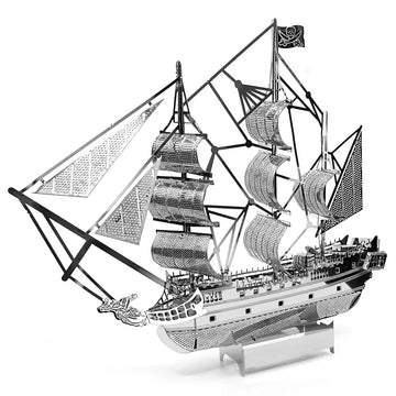 3D metalen puzzelmodel van een piratenschip - DIY lasergesneden speelgoed 0