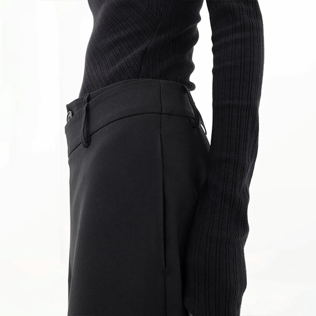 Paloma Pantalón de Pierna Ancha | Asimétrico y Lujoso Pantalones Anchos de Isabella Vionnet