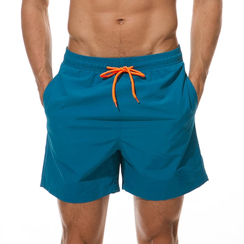 Melzano Aron solid color men's swim shorts in beach style