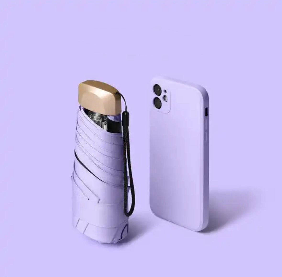 Melzano Mini Knirps para Viaje - Paraguas Más Pequeño, Resistente al Viento, Bloqueador UV