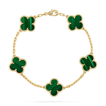 Veloura – armband groen klavertje 18K verguld – elegant voor dames