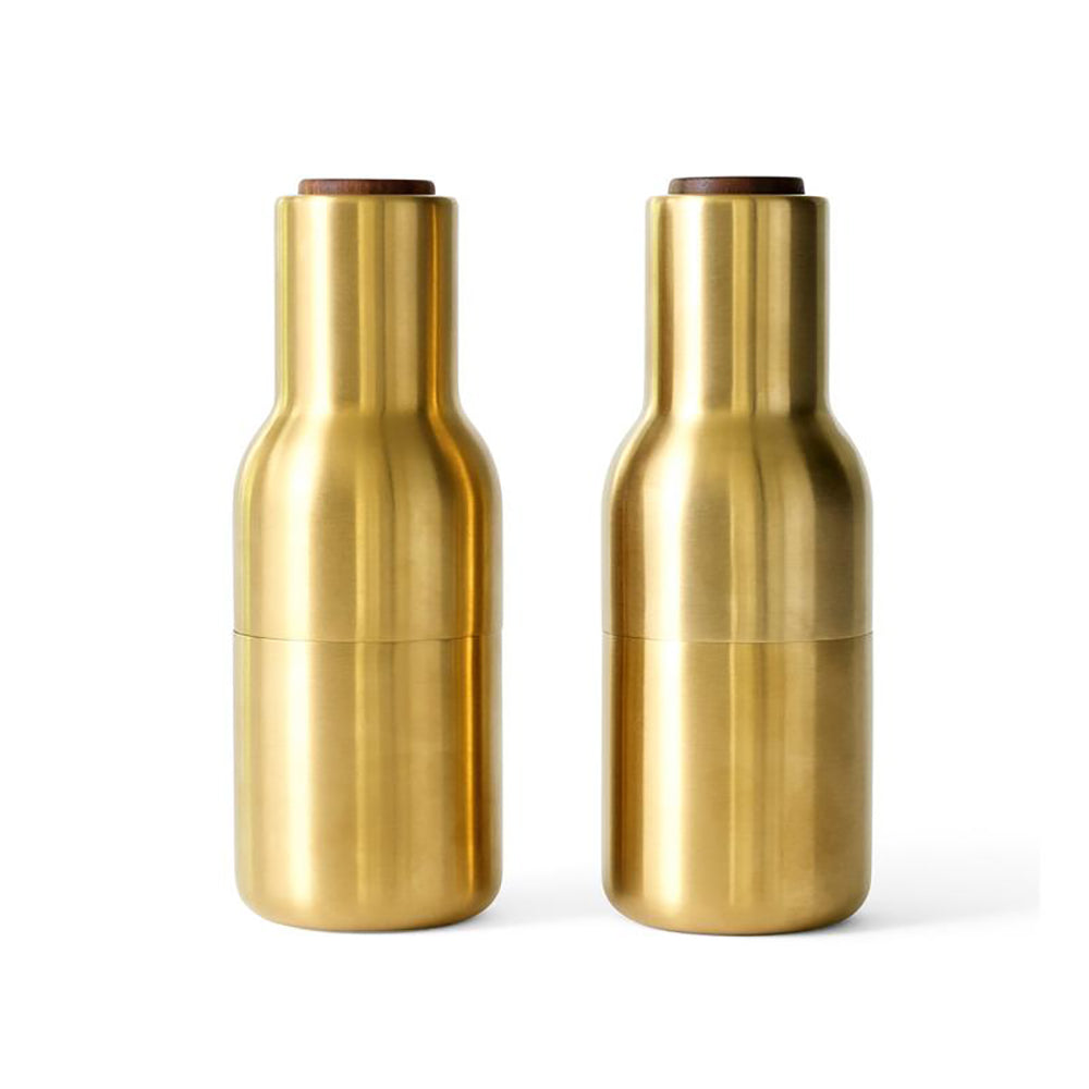 Millora – Set de molinillos de botellas de 2 piezas para sal y pimienta, cerámico