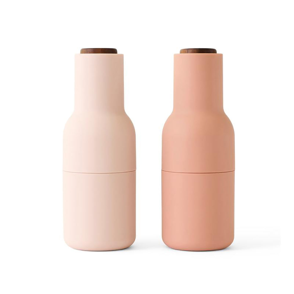 Millora – Set de molinillos de botellas de 2 piezas para sal y pimienta, cerámico