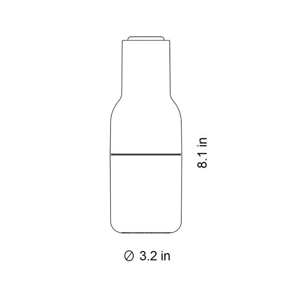 Millora – Set de molinillos de botellas de 2 piezas para sal y pimienta, cerámico