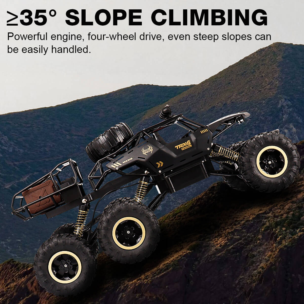 TerraX – camió monstre RC 6WD amb LED i 52 km/h – per a aficionats a l'offroad
