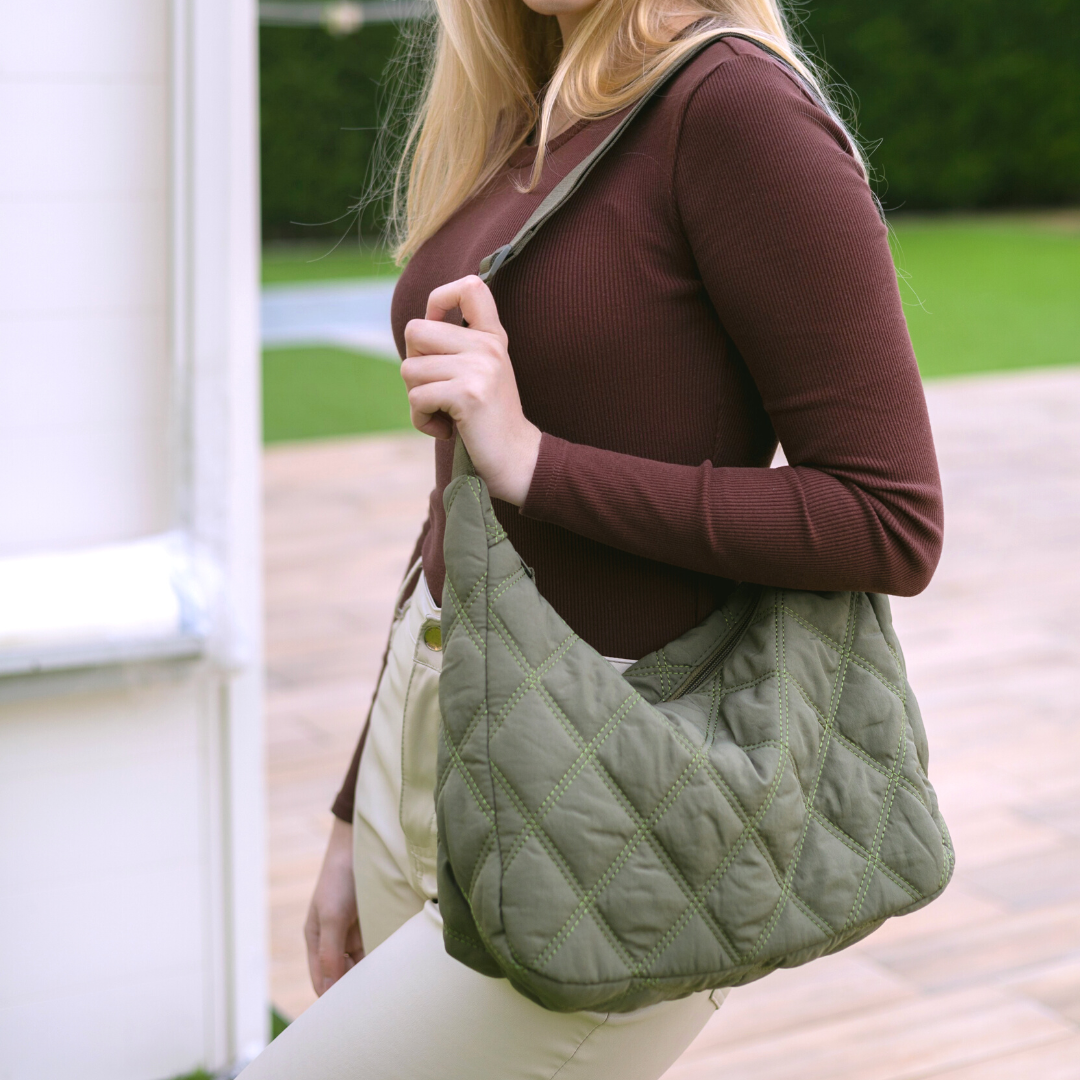 Melzano Quilted Puffer Bag