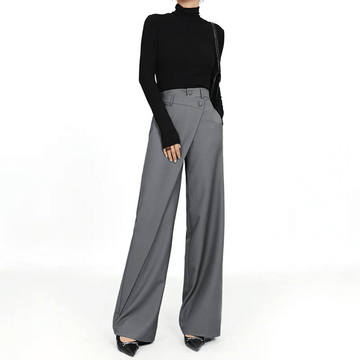 Paloma Pantalón de Pierna Ancha | Asimétrico y Lujoso Pantalones Anchos de Isabella Vionnet