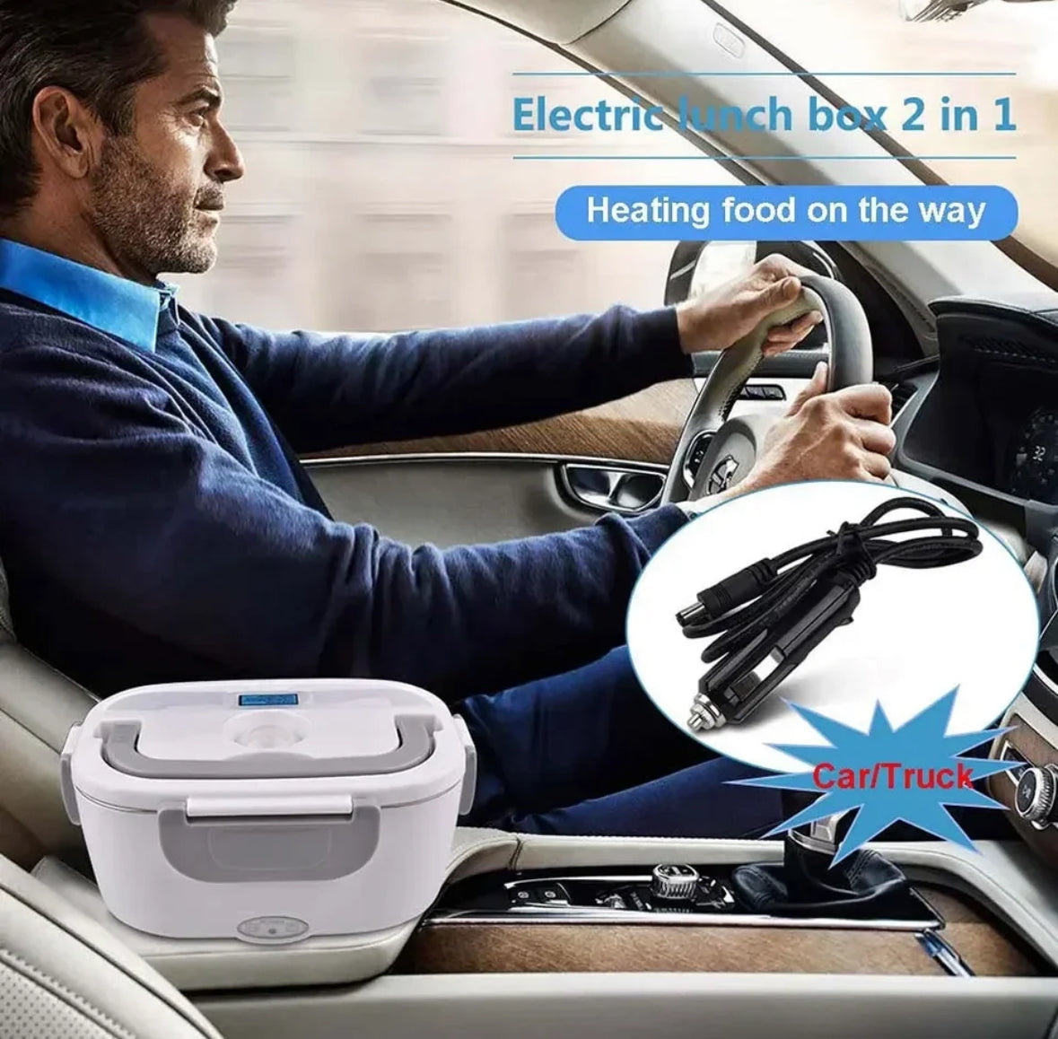 Melzano caja de almuerzo calefactable para comidas calientes en camino o en la oficina