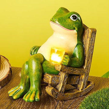 Statue de Grenouille Lumineuse pour Jardin - Décoration Extérieure Magique