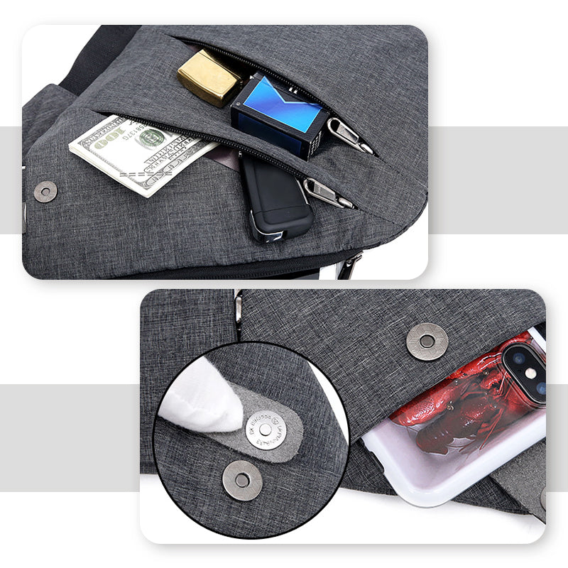Melzano bolso de hombro - Perfecto para viajar, caminar - Anti-robo