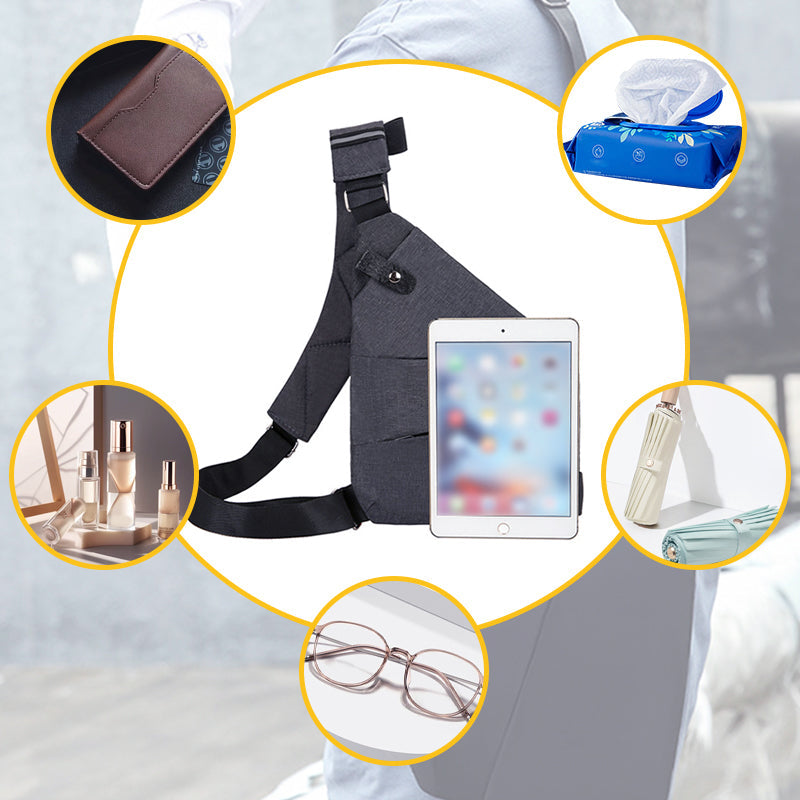 Melzano bolso de hombro - Perfecto para viajar, caminar - Anti-robo