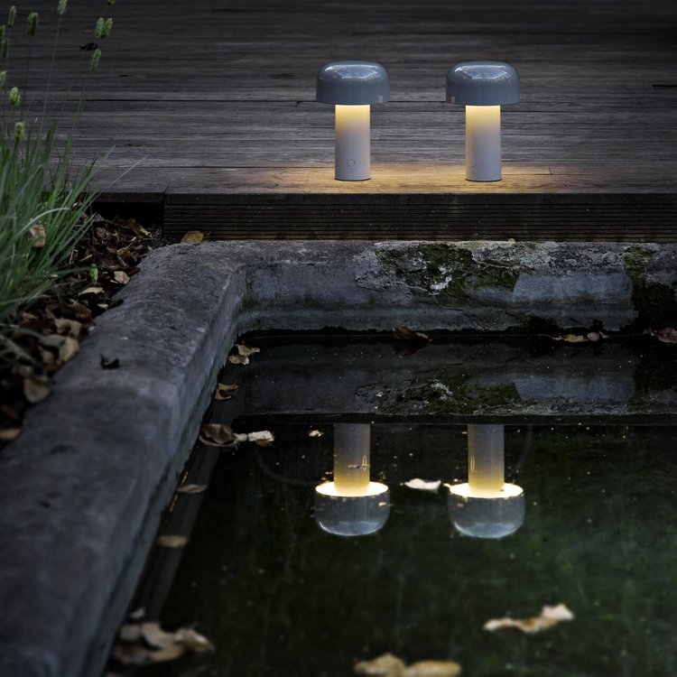 Melzano HaloGleam | Làmpada de taula recarregable Paddestoel