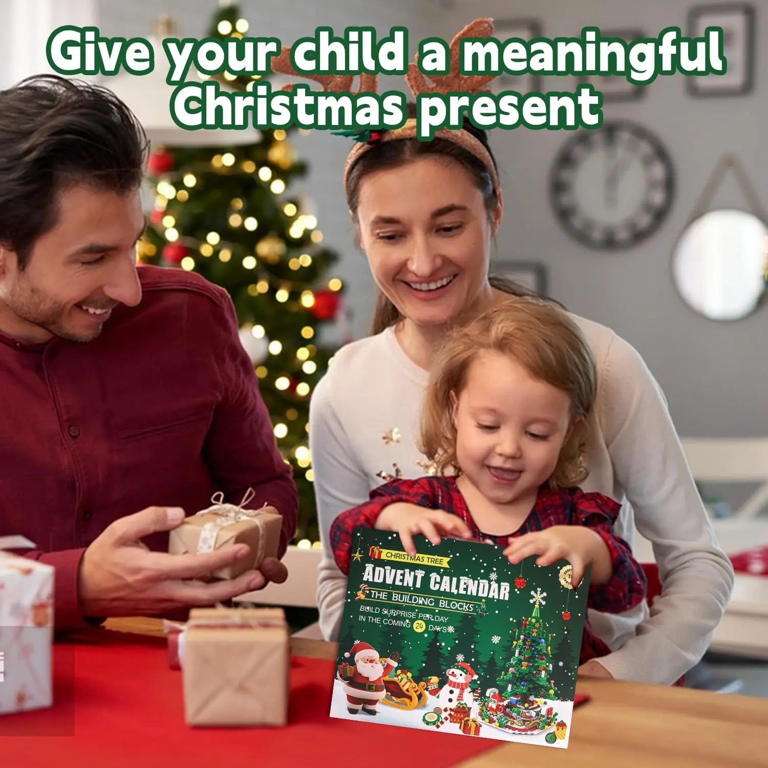 Calendario de Advento Infantil Lumibrix – 24 sorpresas con árbore de Nadal LED e diversión creativa de construción