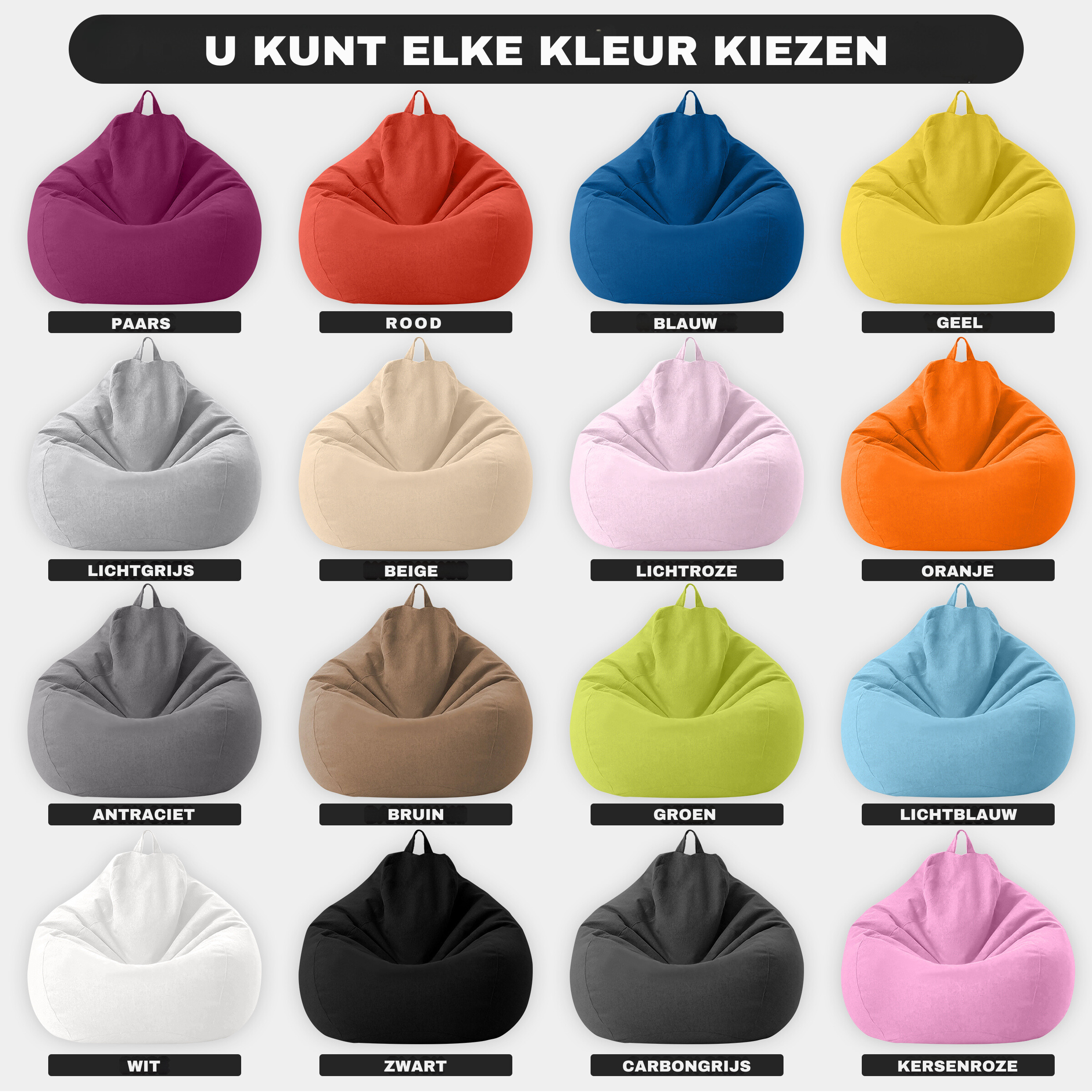 Linumo Puff – Confort ergonòmic de lli, 3 mides