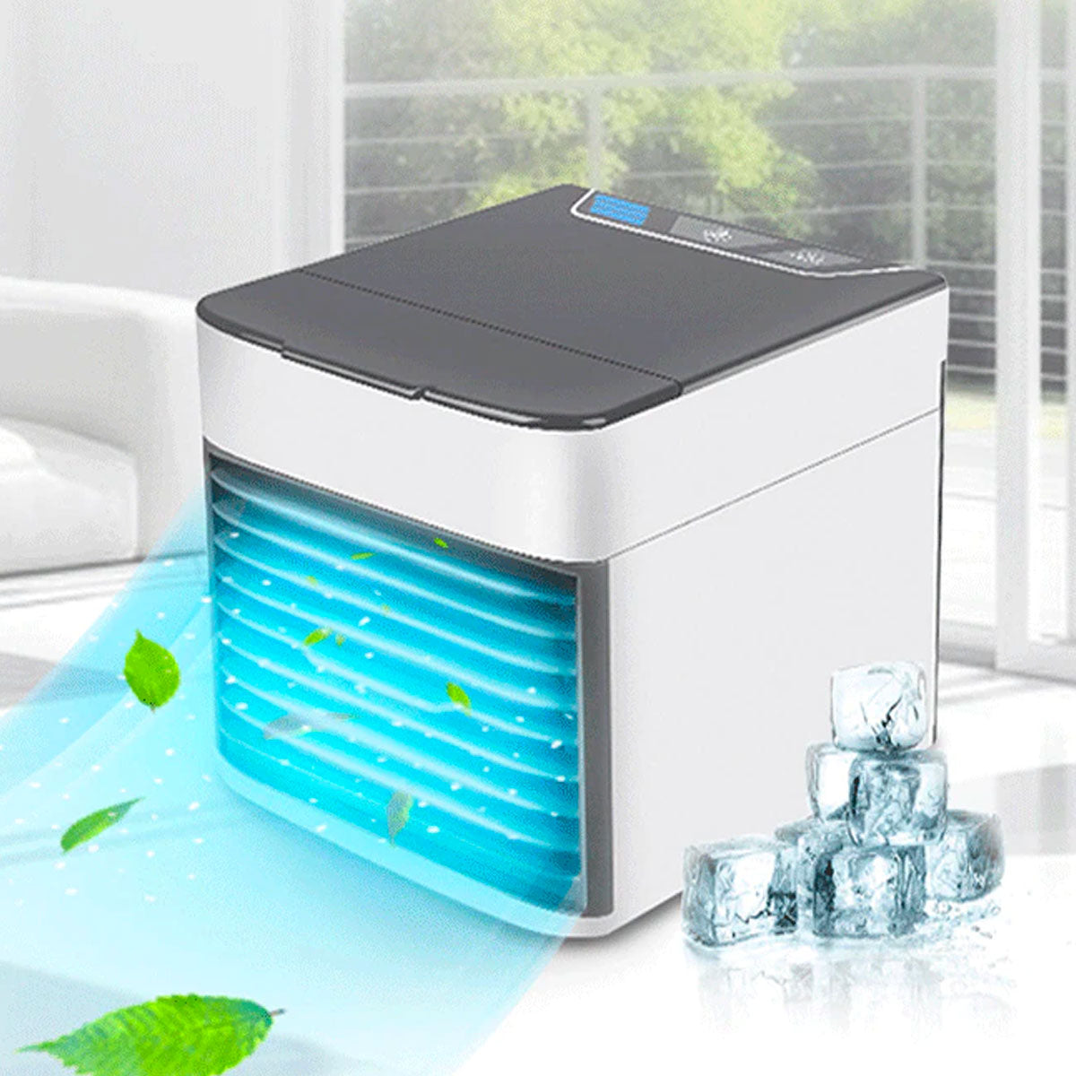 Refredador d'aire portàtil 3 en 1 – Refreda, Humiteja i Neteja Silenciós i Intel·ligent