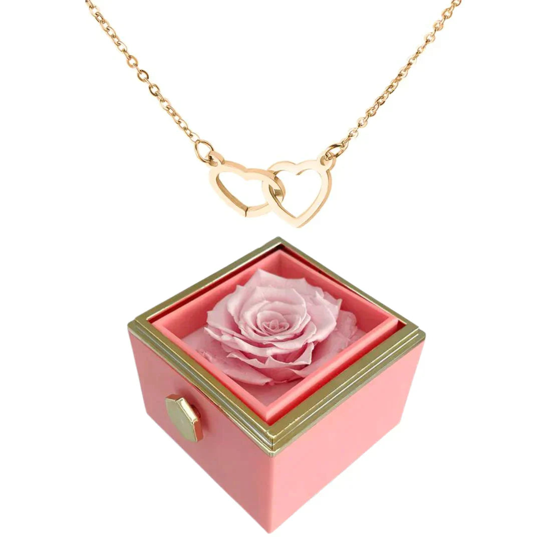Caixa de roses Heidi amb collaret – regal romàntic perfecte per al Dia de Sant Valentí