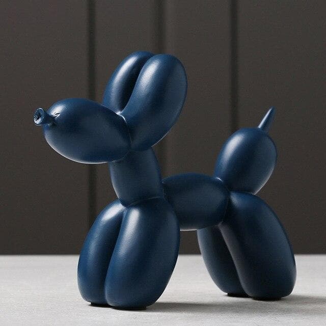 Playzura – Figura de gos globus de resina artística 20 cm, decoració moderna per a la llar