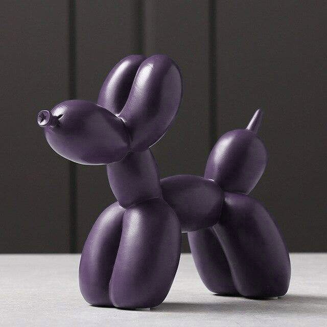 Playzura – Figura de gos globus de resina artística 20 cm, decoració moderna per a la llar