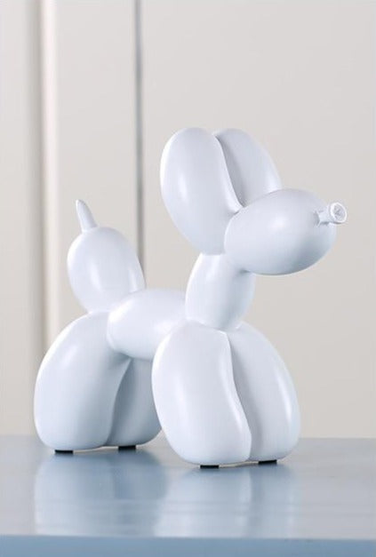 Playzura – Figura de gos globus de resina artística 20 cm, decoració moderna per a la llar