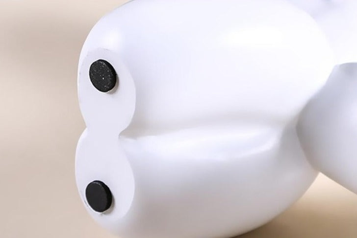 Playzura – Figura de gos globus de resina artística 20 cm, decoració moderna per a la llar