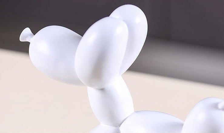 Playzura – Figura de gos globus de resina artística 20 cm, decoració moderna per a la llar