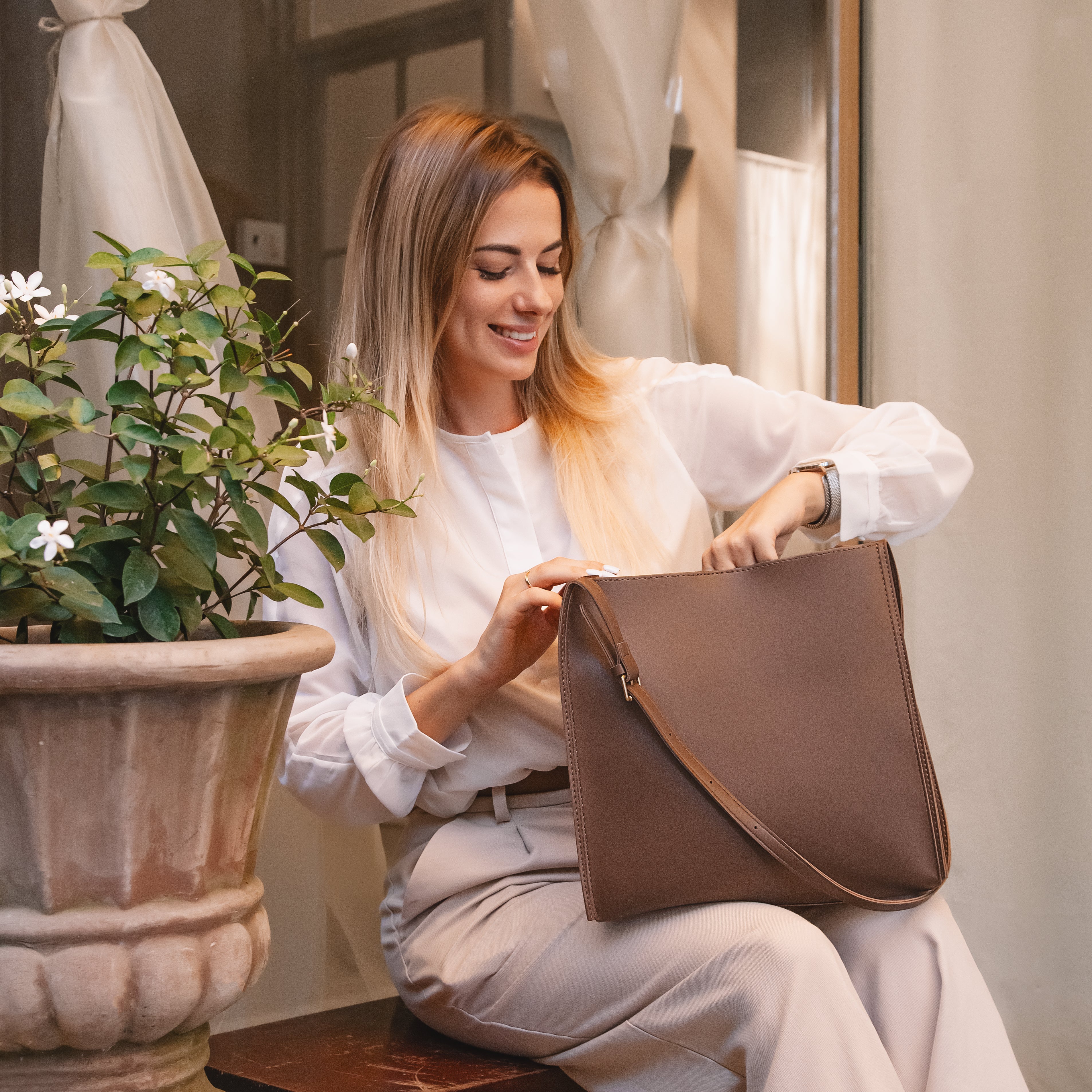 Melzano Bolso Tote de Cuero Vegano