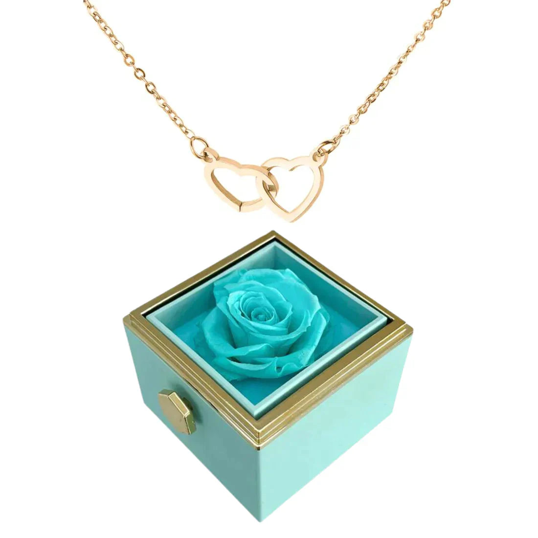 Caixa de roses Heidi amb collaret – regal romàntic perfecte per al Dia de Sant Valentí