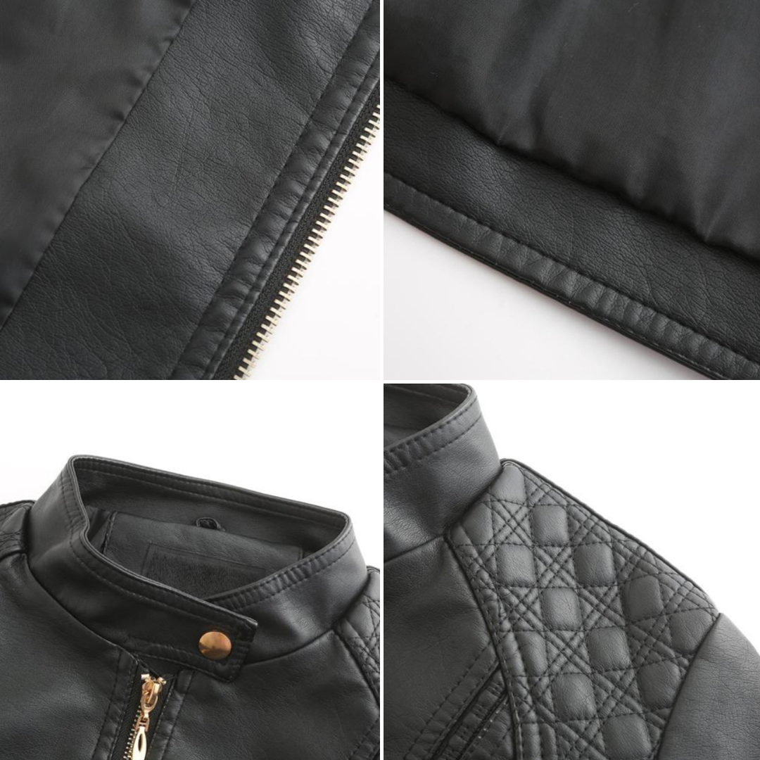 Yldana | Jaqueta de dona elegant de cuir genuí